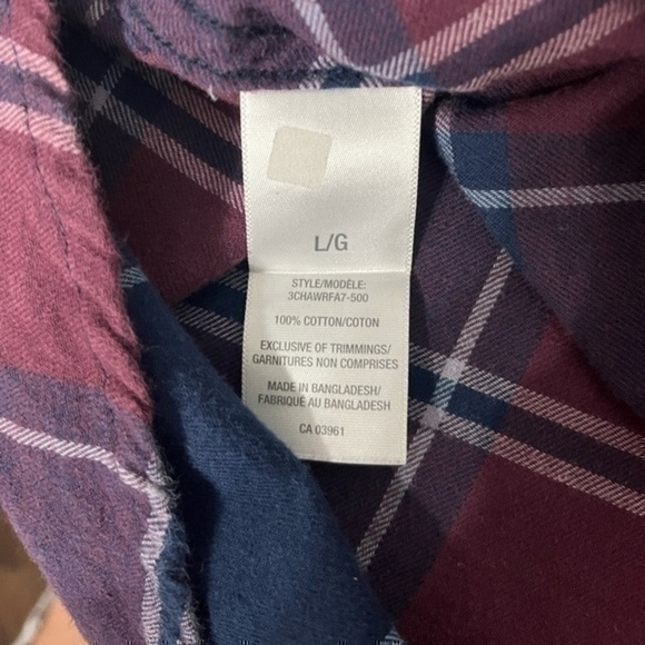 3/$30 _ WINDRIVER | vintage red blue plaid long sleeve comfy Women’s - Large - Picture 5 of 5